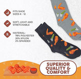 FOOZYS BRAND MEN’S BUFFALO HOT WINGS 2 PAIR SOCKS - Novelty Socks for Less