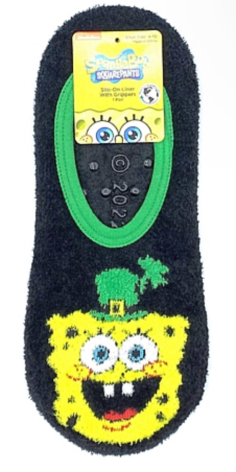 SPONGEBOB SQUAREPANTS Ladies ST. PATRICKS DAY Gripper Bottom Slip On Liner Socks - Novelty Socks for Less