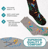 FOOZYS BRAND MEN’S 2 PAIR SCUBA DIVING/DIVER SOCKS - Novelty Socks for Less