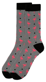 PARQUET BRAND MEN’S PINK FLAMINGOS SOCKS (CHOOSE COLOR) - Novelty Socks for Less
