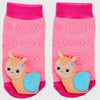BOOGIE TOES Unisex Baby SNAIL Rattle Gripper Bottom Socks By PIERO LIVENTI - Novelty Socks for Less