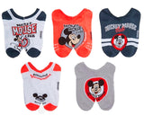 DISNEY Ladies 5 Pair Of MICKEY MOUSE CLUB No Show Socks ‘OFFICIAL MOUSEKETEER’ - Novelty Socks for Less
