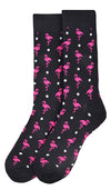 PARQUET BRAND MEN’S PINK FLAMINGOS SOCKS (CHOOSE COLOR) - Novelty Socks for Less