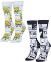 SPONGEBOB SQUAREPANTS Unisex 2 Pair Of Socks ODD SOX Brand - Novelty Socks for Less