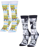 SPONGEBOB SQUAREPANTS Unisex 2 Pair Of Socks ODD SOX Brand - Novelty Socks for Less