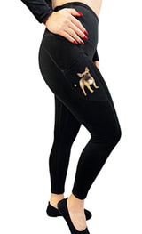 URBAN ATHLETICS Ladies FRENCH BULLDOG High Rise Leggings With Pockets E&S PETS - Novelty Socks for Less