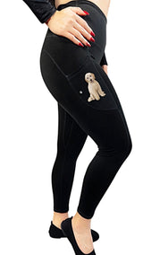 URBAN ATHLETICS Ladies GOLDENDOODLE High Rise Leggings With Pockets E&S Pets - Novelty Socks for Less