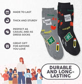 FOOZYS Ladies 2 Pair SCHOOL TEACHER Socks - Novelty Socks for Less