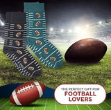 FOOZYS BRAND Men’s 2 Pair OF FOOTBALL SOCKS - Novelty Socks for Less