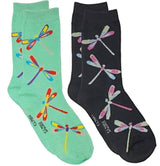 FOOZYS BRAND Ladies 2 PAIR DRAGONFLY Socks - Novelty Socks for Less