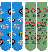 CHEECH & CHONG UNISEX 2 PAIR OF SOCKS ODD SOX BRAND - Novelty Socks for Less