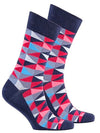 SOCKS N SOCKS Brand Men’s RED TRIANGLE Crew Socks - Novelty Socks for Less