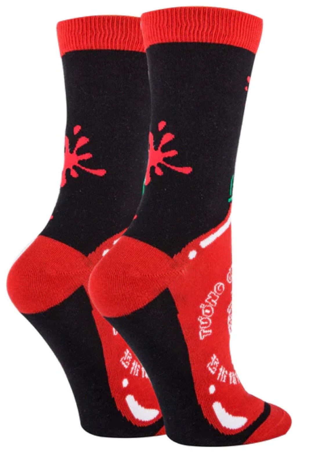 OOOH YEAH Brand Ladies HOT SAUCE Socks AWESOME SAUCE - Novelty Socks for Less