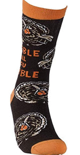 PRIMITIVES BY KATHY Unisex Thanksgiving ‘GOBBLE TIL YOU WOBBLE’ SOCKS - Novelty Socks for Less