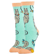 OOOH YEAH Brand LADIES LLAMA Novelty Crew Socks - Novelty Socks for Less