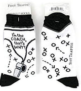 FOOT TRAFFIC Brand Ladies ‘I’M THE COACH THAT’S WHY’ - Novelty Socks for Less