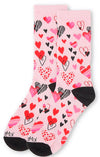 MeMoi BRAND LADIES VALENTINES DAY HEARTS SOCKS - Novelty Socks for Less
