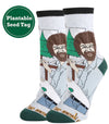 BOB ROSS Ladies ‘HUG A TREE’ Socks OOOH YEAH Brand - Novelty Socks for Less