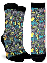 GOOD LUCK SOCK Brand Ladies ZEBRAS Active Fit Socks - Novelty Socks for Less