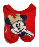 DISNEY MICKEY & MINNIE Ladies 6 Pair Of CHRISTMAS No Show Socks - Novelty Socks for Less
