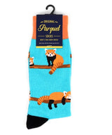 Parquet Brand Men’s RED PANDAS Socks - Novelty Socks for Less