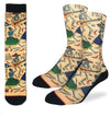GOOD LUCK SOCK Brand Men’s DAY OF THE DEAD Active Fit Crew Socks - Novelty Socks for Less