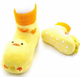 BOOGIE TOES Unisex Baby BABY CHICK RATTLE GRIPPER BOTTOM SOCKS By PIERO LIVENTI - Novelty Socks for Less