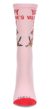 MeMoi BRAND LADIES DACHSHUND VALENTINE’S DAY SOCKS ‘YAPPY VALENTINE’S DAY’ - Novelty Socks for Less