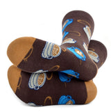 PARQUET BRAND Mens COFFEE Socks - Novelty Socks for Less