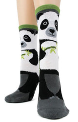 FOOT TRAFFIC Ladies PANDA BEAR NON-SKID SLIPPERS - Novelty Socks for Less