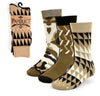 PARQUET Brand Men’s 3 Pair Socks Camo & Geometric Pattern - Novelty Socks for Less