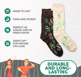 FOOZYS BRAND MEN’S 2 PAIR OF DOLLAR SIGNS/MONEY SOCKS - Novelty Socks for Less