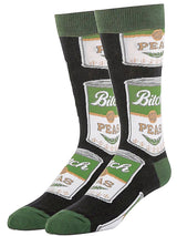 OOOH YEAH Brand Men’s CAN OF PEAS Socks ‘BITCH PEAS’ - Novelty Socks for Less