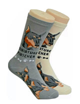FOOZYS Brand Ladies 2 Pair MINIATURE PINSCHER (MINI-PIN) Dog - Novelty Socks for Less