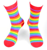 PARQUET BRAND Ladies RAINBOW STRIPES Socks - Novelty Socks for Less