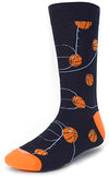 PARQUET BRAND MEN’S BLACK BASKETBALL CREW SOCKS - Novelty Socks for Less