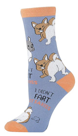 OOOH YEAH Brand Ladies DOG Socks ‘I DIDN’T FART IT’S A KISS’ - Novelty Socks for Less