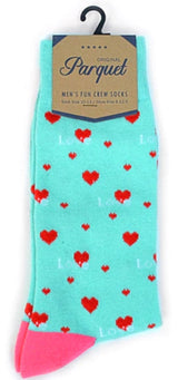 Parquet Brand Men’s VALENTINE'S DAY LOVE Socks (CHOOSE COLOR) - Novelty Socks for Less