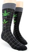 FOOT TRAFFIC Brand Men’s MARIJUANA Socks ‘GOOD WEED BAD WEED’ - Novelty Socks for Less