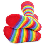 PARQUET BRAND Mens RAINBOW STRIPED Socks - Novelty Socks for Less