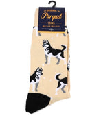 PARQUET BRAND Mens SIBERIAN HUSKY Socks - Novelty Socks for Less
