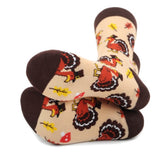 PARQUET BRAND Men’s THANKSGIVING TURKEY’S SOCKS - Novelty Socks for Less