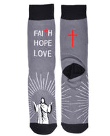 PARQUET BRAND Mens FAITH, HOPE, LOVE Socks - Novelty Socks for Less