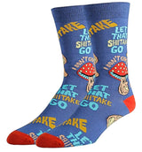 OOOH YEAH Brand Men’s MUSHROOM Socks ‘LET THAT SHIITAKE GO’ - Novelty Socks for Less