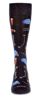 MeMoi BRAND MEN’S FOOTBALL SOCKS ‘TOUCH DOWN’ - Novelty Socks for Less
