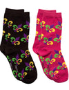 FOOZYS Brand Ladies 2 Pair MARDI GRAS Socks - Novelty Socks for Less