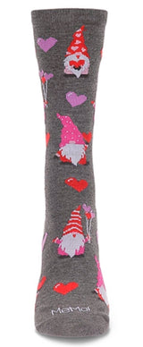 MeMoi BRAND LADIES GNOMES VALENTINE’S DAY SOCKS WITH HEART SHAPED BALLOONS - Novelty Socks for Less