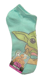 STAR WARS BABY YODA Ladies EASTER 5 Pair Of No Show Socks - Novelty Socks for Less