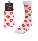 PARQUET BRAND Mens RED SEXY LIPS, KISSES Socks VALENTINE'S DAY (CHOOSE COLOR) - Novelty Socks for Less