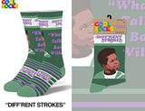 DIFF’RENT STROKES TV SHOWMEN’S SOCKS ARNOLD JACKSON ‘WHATCHU TALKIN’ BOUT WILLIS?’ - Novelty Socks for Less